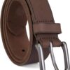 Classic Men's Genuine Leather Belt with Metal Buckle – Workwear Style