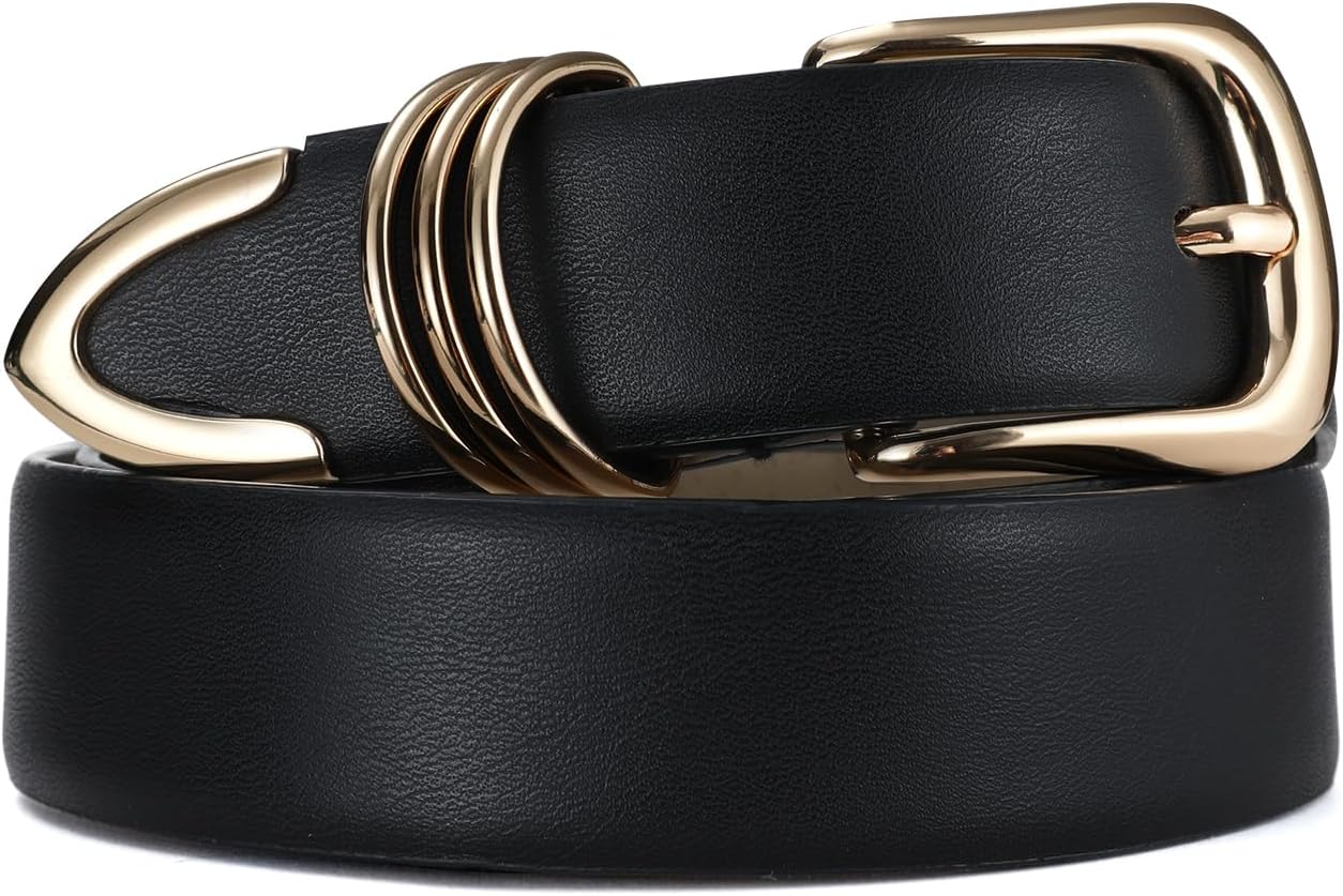 Women's Stylish Genuine Cowhide Belt with Metal Buckle